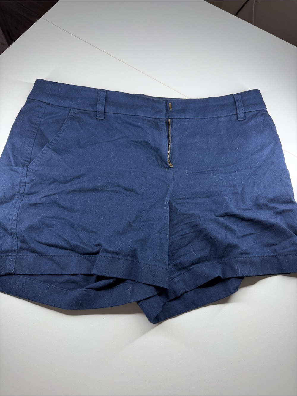 J. Crew Women's Navy High-Rise Tailored Shorts